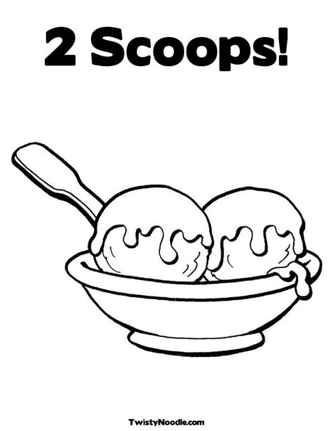 ice cream scoop coloring pages - photo #17