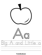 Big A and Little a Worksheet