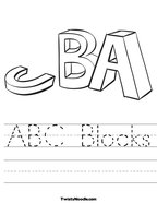 ABC Blocks Worksheet