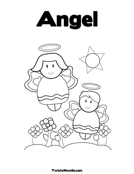 baby boy angel coloring pages - photo #23
