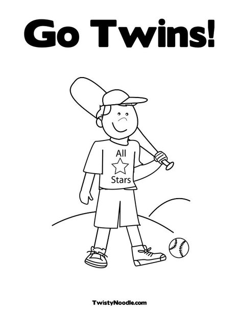 Minnesota Twins Logo Coloring Page Coloring Pages