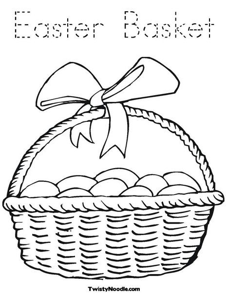 coloring pages of easter baskets. Easter Basket Coloring Page