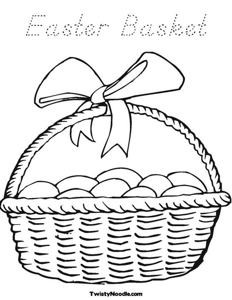 coloring pages for easter basket. Easter Basket Coloring Page
