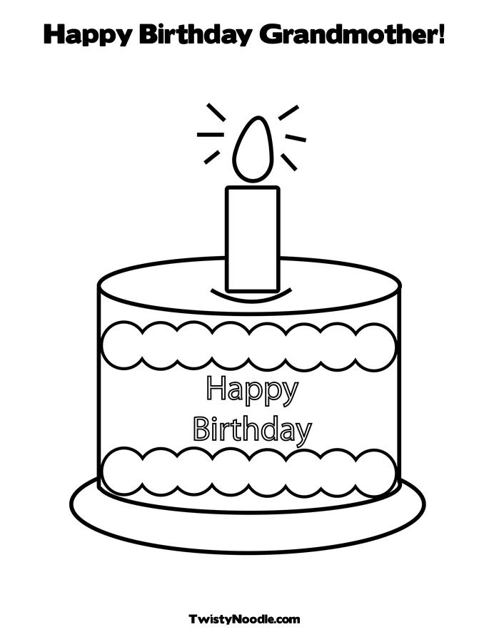 happy birthday cards coloring pages. Birthday Cake Coloring Page.
