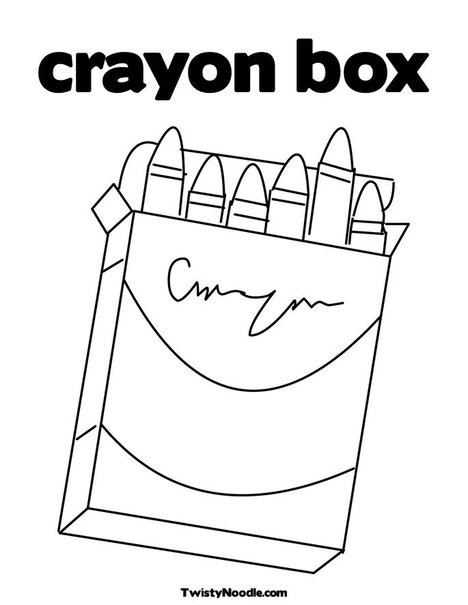 crayons coloring pages. Box of Crayons Coloring Page