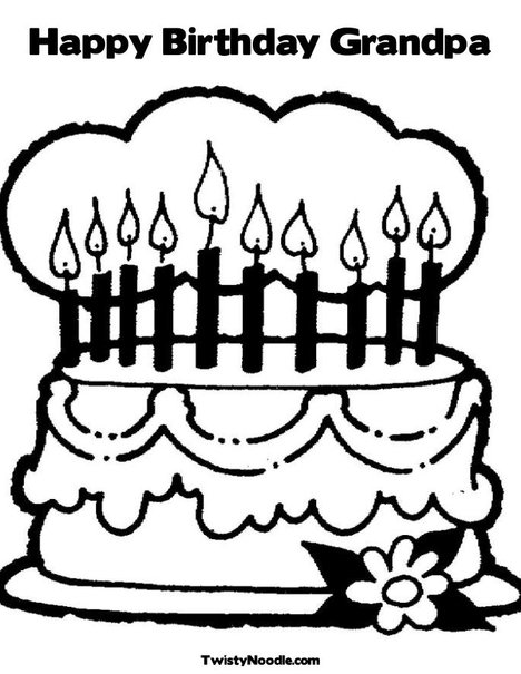 happy birthday grandpa coloring pages - photo #12