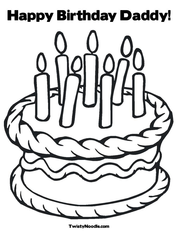 happy birthday coloring pages for dad. Happy Birthday Daddy! Coloring