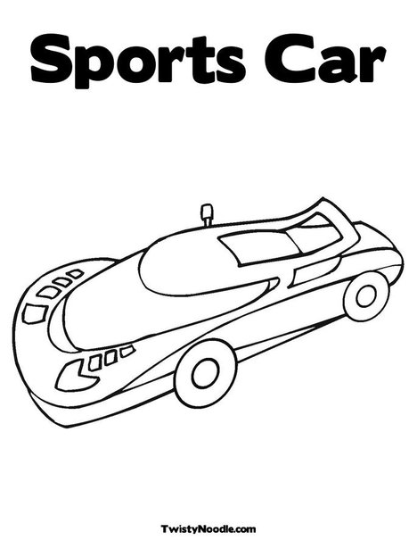 coloring pages sports cars. Fast Car Coloring Page