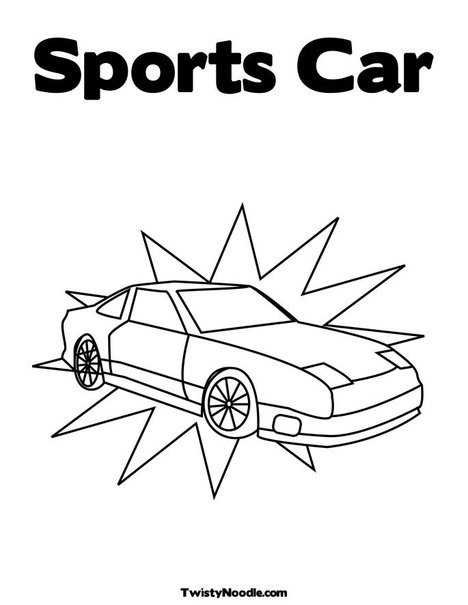 coloring pages sports cars. Sports Car Coloring Page