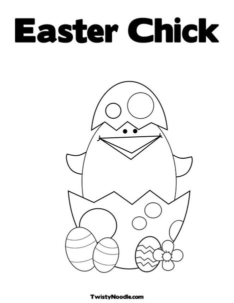 coloring pages for easter chicks. Chick in Egg Coloring Page