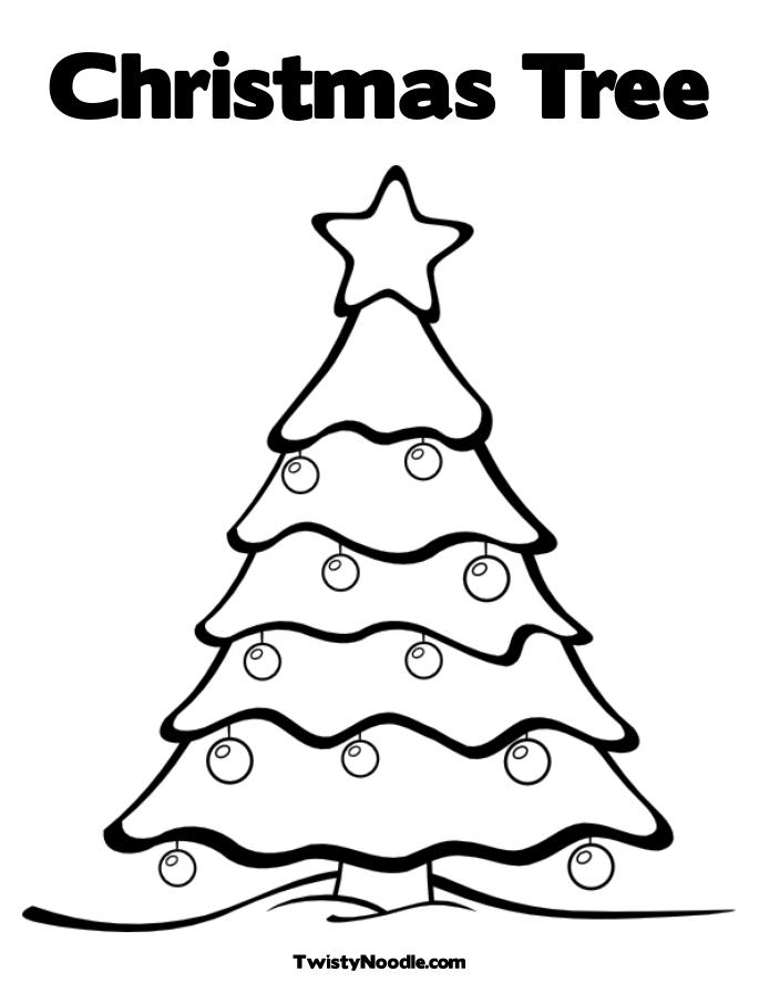 xmas tree coloring pages - photo #23