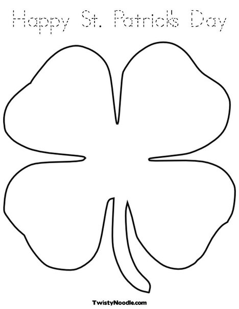 Happy St Patrick's Day Coloring Page - shamrock. title=