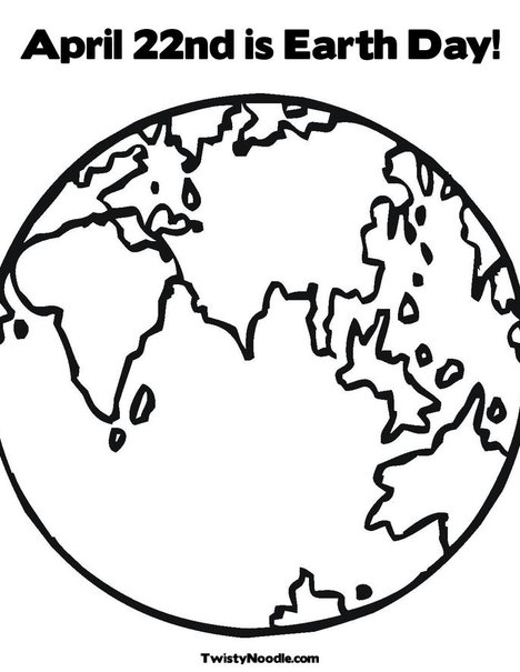 earth day coloring pages kindergarten. Earth Coloring Page