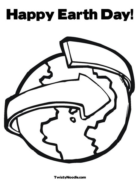 happy earth day coloring pages. Revolving Earth Coloring Page