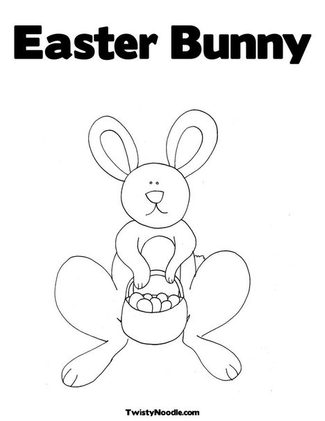 easter bunny coloring book pages. Easter Bunny 2 Coloring Page