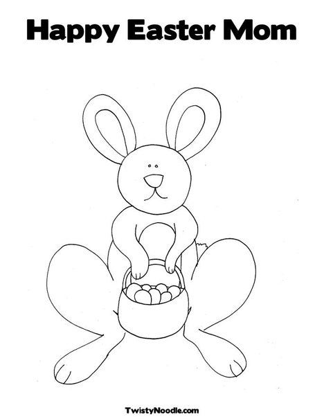 happy easter bunnies coloring pages. Easter Bunny 2 Coloring Page