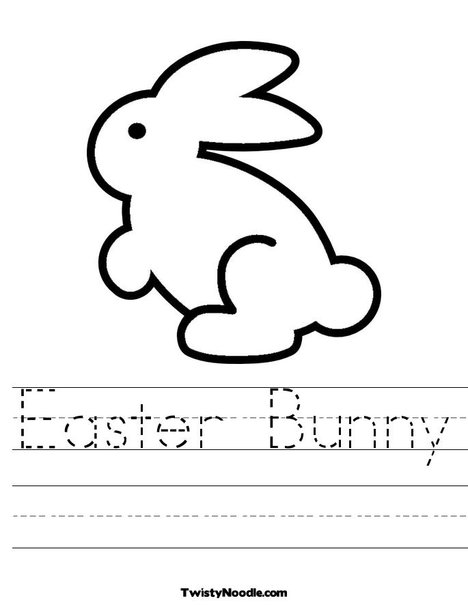 easter bunny pictures to print. Easter Bunny 3 Worksheet