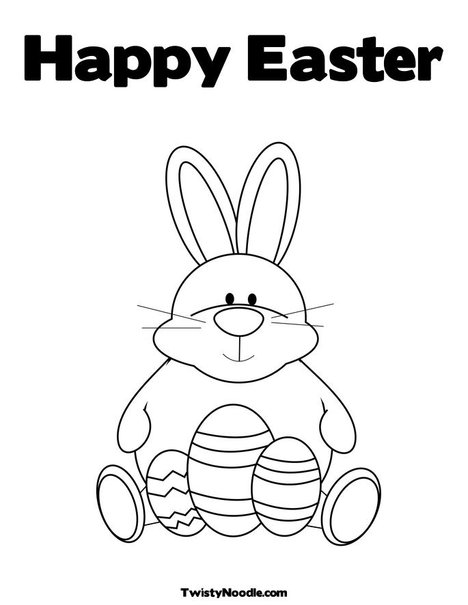 cute happy easter coloring pages. easter bunny coloring sheets.