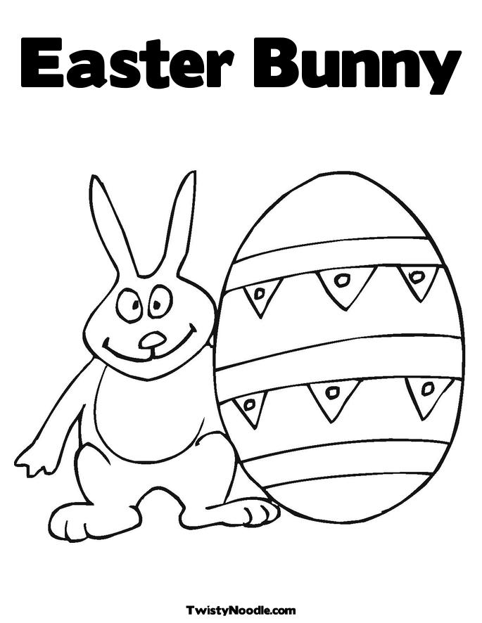 easter bunny coloring book. Easter Bunny and Egg Coloring
