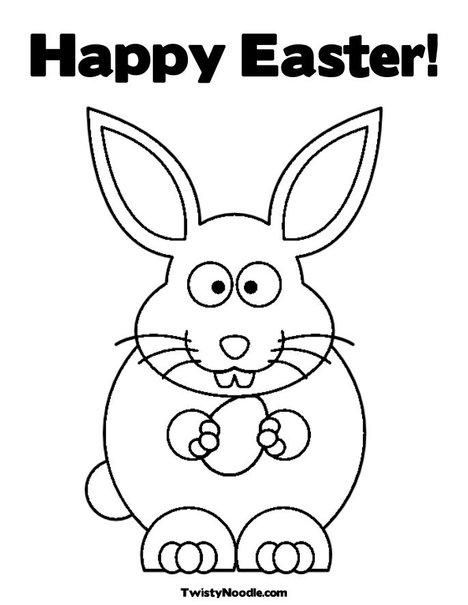 happy easter bunny coloring pages. Easter Bunny Coloring Page