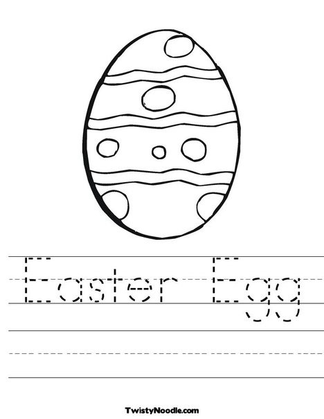 easter eggs to colour worksheets. Easter Egg with Stripes and