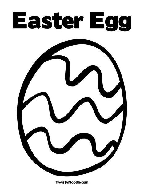 easter eggs coloring book. Easter Egg with Curvy Lines