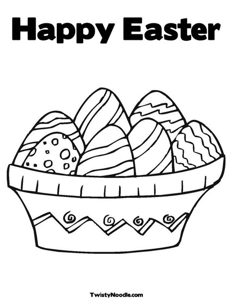 happy easter coloring pics. Easter Eggs Coloring Page