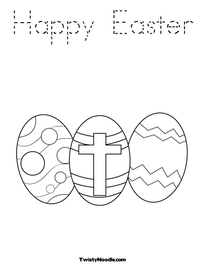 coloring pages of easter stuff. Happy Easter Coloring Page