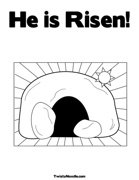 jesus tomb coloring pages. Empty Tomb Coloring Page