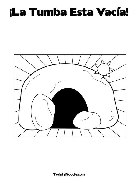jesus tomb coloring pages. Empty Tomb Coloring Page