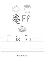 F is for  Worksheet