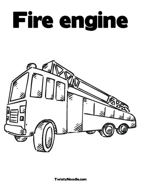 coloring pages of hearts on fire. Fire engine Coloring P