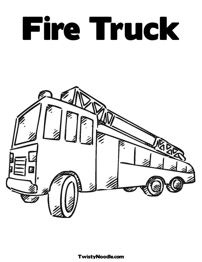 Firetruck Coloring Page. Fire Truck Coloring Page.