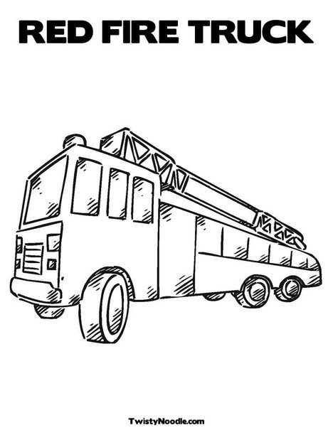 Firetruck Coloring Page. Fire Truck Coloring Page