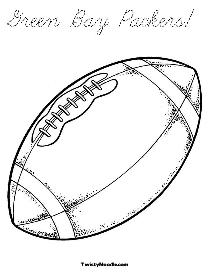 2010 Twisty Noodle, LLC. All rights reserved. Football Coloring Page.