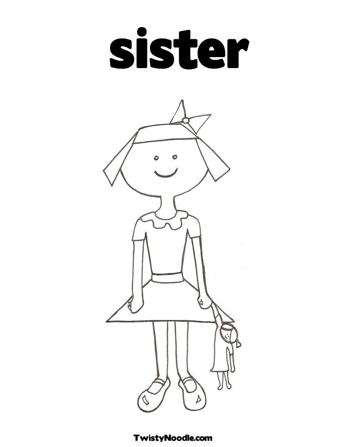 sister coloring pages for kids - photo #6