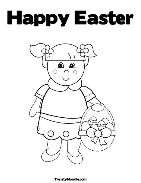 happy easter coloring. Happy Easter Coloring Page