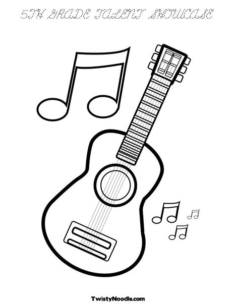 ukulele coloring pages - photo #4