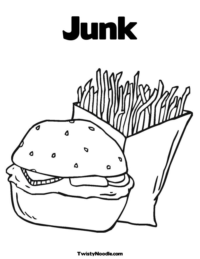 unhealthy food coloring pages - photo #8