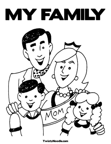 i love my family coloring pages - photo #12
