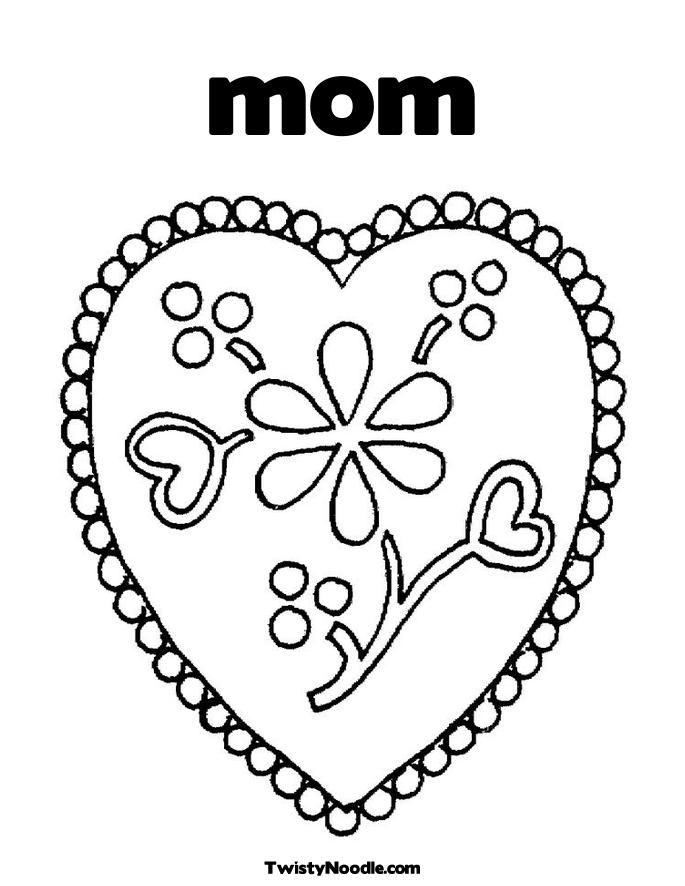 coloring pages of flowers and hearts. Heart with Flowers Coloring