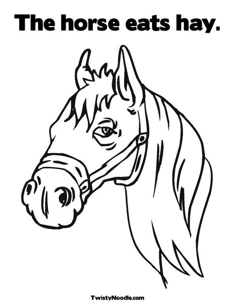 Horse Head Coloring Page Print This Page it'll print fullscreen 