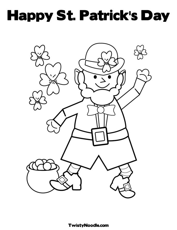 Happy St Patrick39s Day Coloring Pages part II