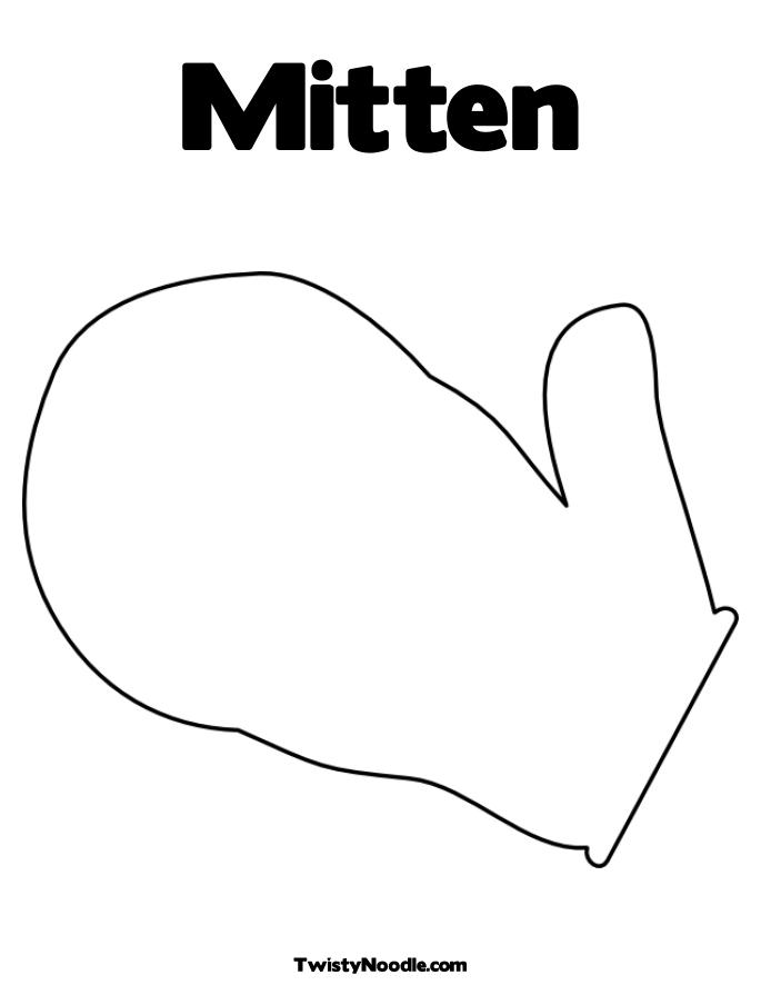 Mitten Coloring Page.