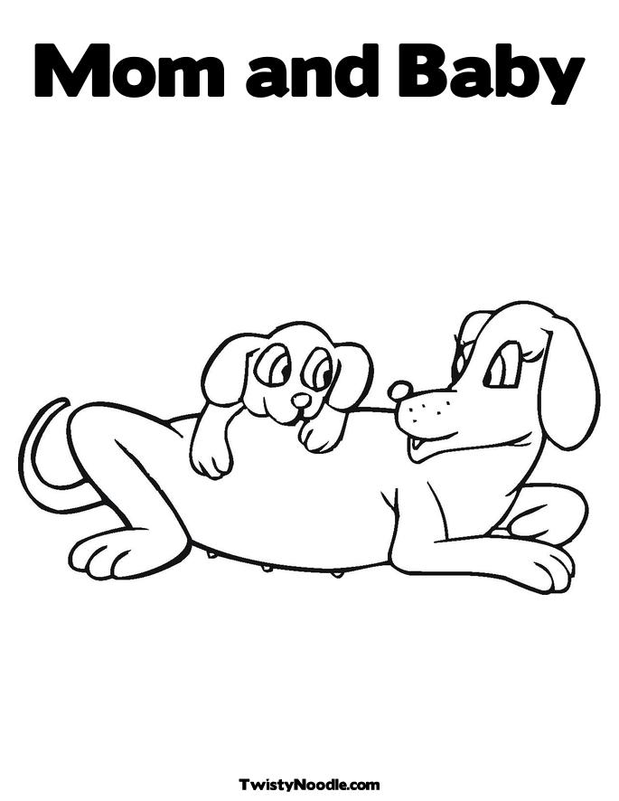 baby animals and their mothers coloring pages - photo #45