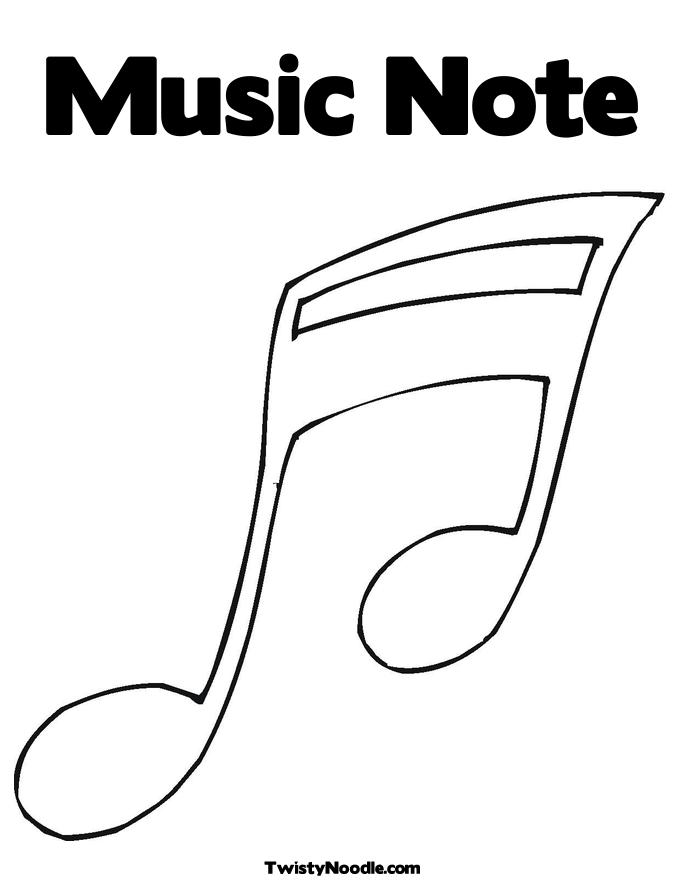 coloring pages music notes. Note Coloring Page.