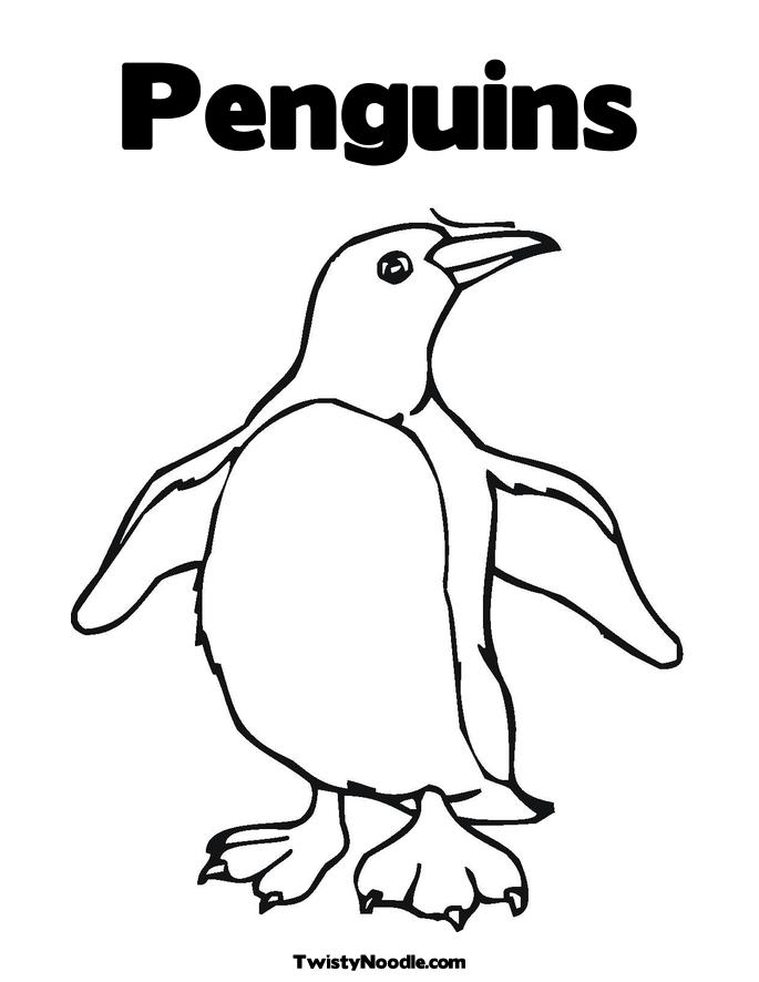 Coloring Pics Of Penguins. Penguin flapping flippers