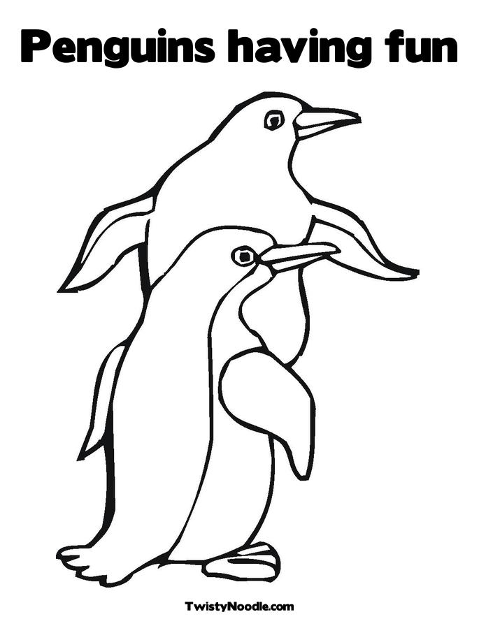 Coloring Pics Of Penguins. Penguins Coloring Page.