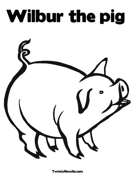 Wilbur the pig Coloring Page