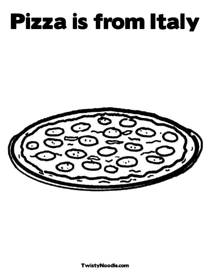 Coloring Pages Italy. Pepperoni Coloring Page.